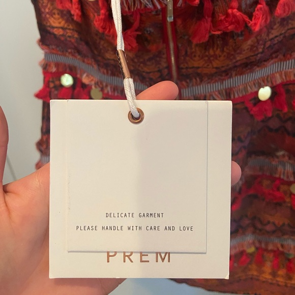 “Prem The Label” short, red dress with tassels - Picture 4 of 4